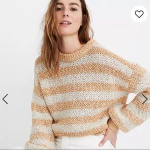 Madewell Baez Pullover Sweater in Stripe